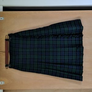 Vintage Pendleton Plaid Wrap Skirt with Fringe
